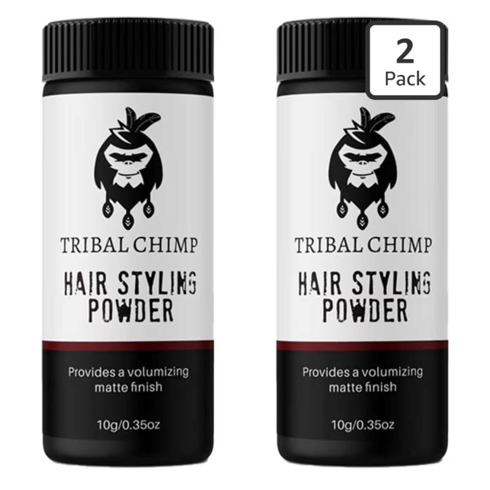 Tribal Chimp Hair Styling Powder for Men & Women - 2 Pack in original packaging